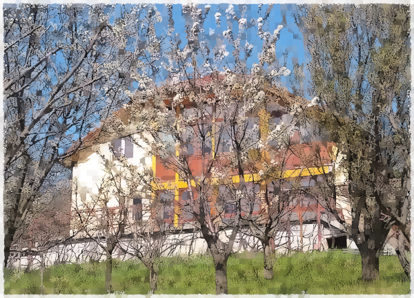 Haus Frhling mit Rahmen Pension Hermannstadt skaliert